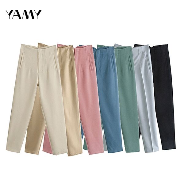 14 colors high waisted womens casual pant suit summer fashion solid office lady black trousers capris zora basic long s 211007, Black;white
14 colors high waisted womens casual pant suit summer fashion solid office lady black trousers capris zora basic long s 211007, Black;white
