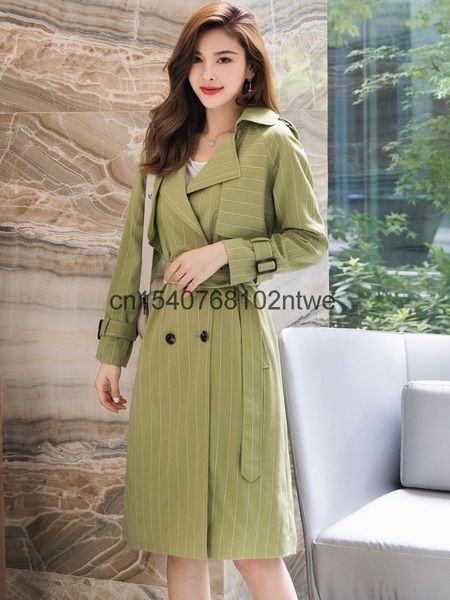 matcha green knee length windbreaker women's european stripe coat in autumn and winter 2021 trench coats, Tan;black
matcha green knee length windbreaker women's european stripe coat in autumn and winter 2021 trench coats, Tan;black