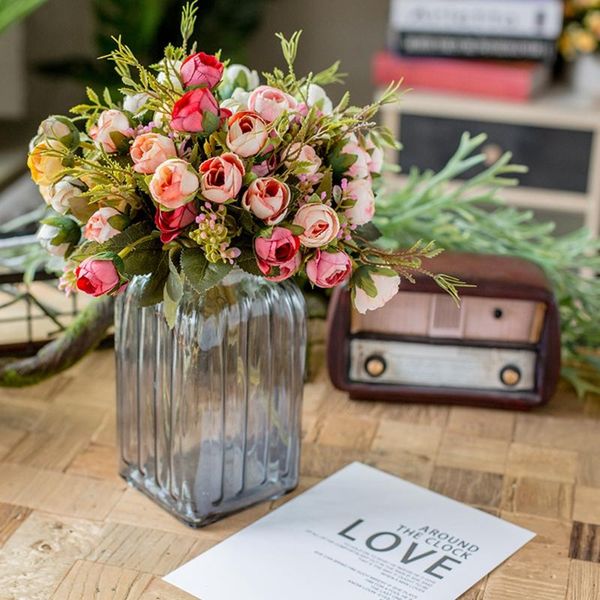 artificial tea rose flowers 1 bouquet 15 buds silk fake flower leaf plants wedding decoration home garden floral decorative & wreaths
artificial tea rose flowers 1 bouquet 15 buds silk fake flower leaf plants wedding decoration home garden floral decorative & wreaths