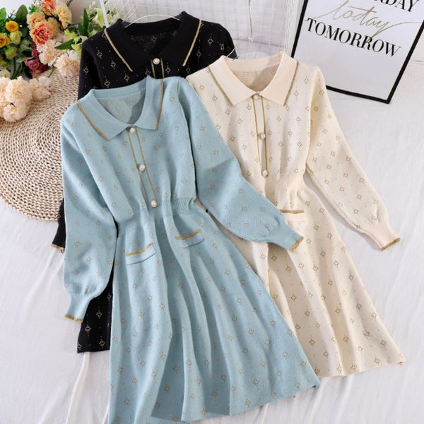 dress quality elegant chic korean vestidos 2021 spring autumn high waist slim knitted sweater all match robe party dresses gtx5, Black;gray
dress quality elegant chic korean vestidos 2021 spring autumn high waist slim knitted sweater all match robe party dresses gtx5, Black;gray