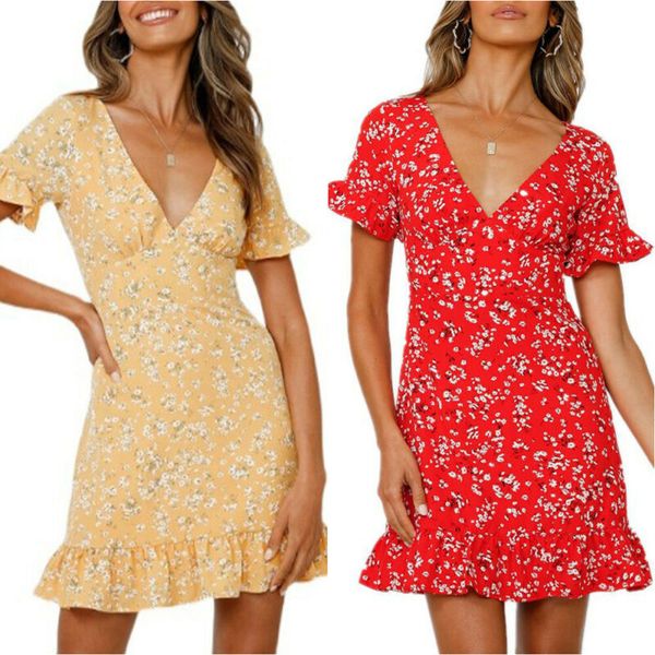 womens dress summer v-neck floral beach holiday dress short sleeve mini sundress casual loose dress women clothing x0521, Black;gray
womens dress summer v-neck floral beach holiday dress short sleeve mini sundress casual loose dress women clothing x0521, Black;gray
