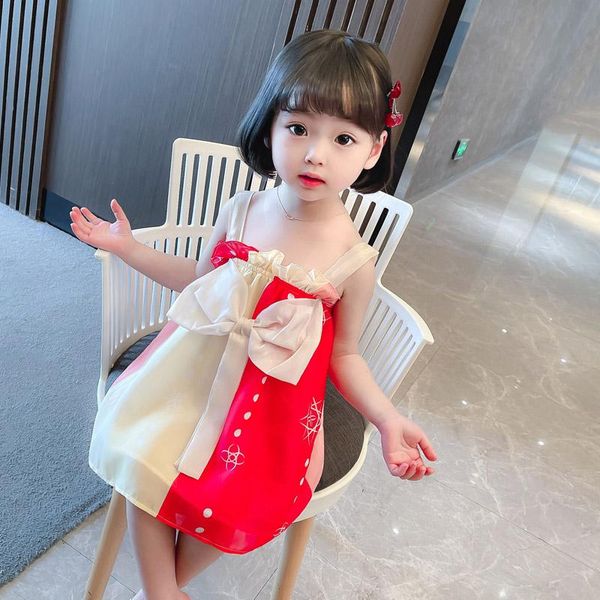 girl's dresses baby chiffon floral print halter dress 2-year-old summer 3 exotic lace large bow fashion, Red;yellow
girl's dresses baby chiffon floral print halter dress 2-year-old summer 3 exotic lace large bow fashion, Red;yellow