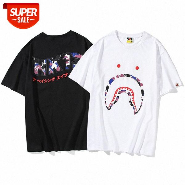 japanese tide brand classic shark head 190g summer cotton short-sleeved t-shirt #ea4e, White;black
japanese tide brand classic shark head 190g summer cotton short-sleeved t-shirt #ea4e, White;black