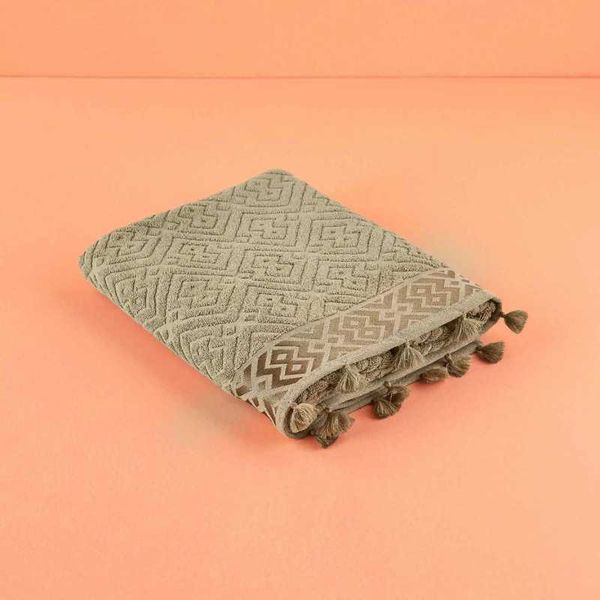 100% cotton mosaic lux face towel (50x90 cm) made in turkey