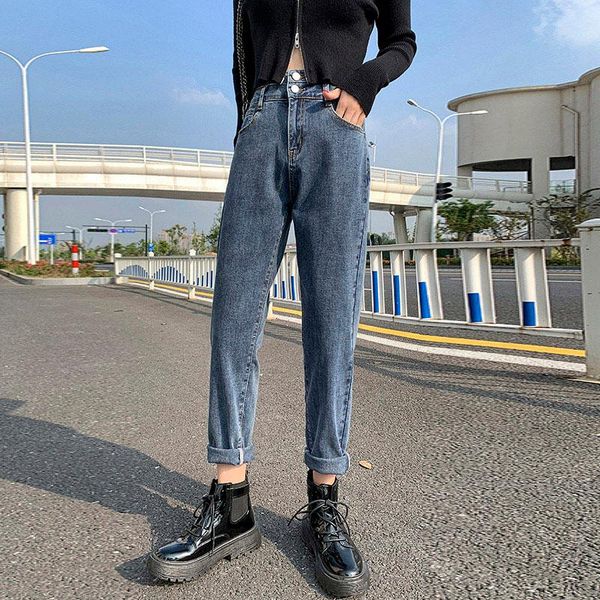 women's jeans 2021 high waist turnip denim pants tide mujer harlan vaqueros plus size boyfriend pleated loose mom harem streetwear, Blue
women's jeans 2021 high waist turnip denim pants tide mujer harlan vaqueros plus size boyfriend pleated loose mom harem streetwear, Blue