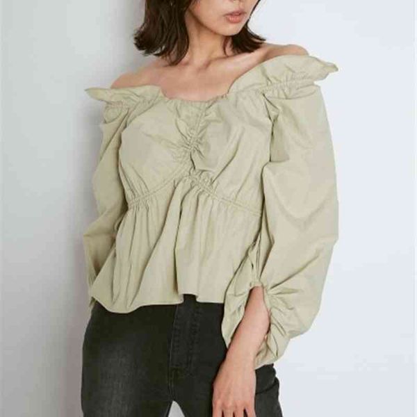 chic slash neck edible tree fungus women blouse sweet butterfly sleeve blusas mujer irregular femme shirts 210514, White
chic slash neck edible tree fungus women blouse sweet butterfly sleeve blusas mujer irregular femme shirts 210514, White