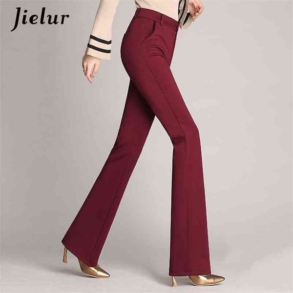 slim flare pants women winter autumn office ladies trousers s-4xl plus size wine red black femme 210426, White;black
slim flare pants women winter autumn office ladies trousers s-4xl plus size wine red black femme 210426, White;black