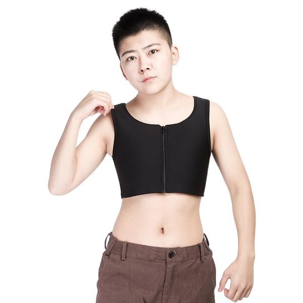 lesbian short chest binder tomboy tran trans ftm les zipper breast plus size shaper tank vest shirt underwear women's shapers, Black;white
lesbian short chest binder tomboy tran trans ftm les zipper breast plus size shaper tank vest shirt underwear women's shapers, Black;white