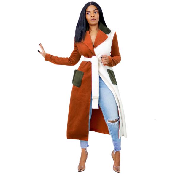 winter women warm fashion multicolor patchwork trench outerwear lapel collar long sleeve cardigan coats with belt, Tan;black
winter women warm fashion multicolor patchwork trench outerwear lapel collar long sleeve cardigan coats with belt, Tan;black