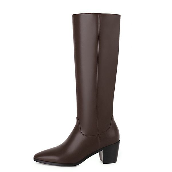 classic knee high boots women shoes new spring high boots for women pointed toe western black brown long boots ladies shoes 210428
classic knee high boots women shoes new spring high boots for women pointed toe western black brown long boots ladies shoes 210428
