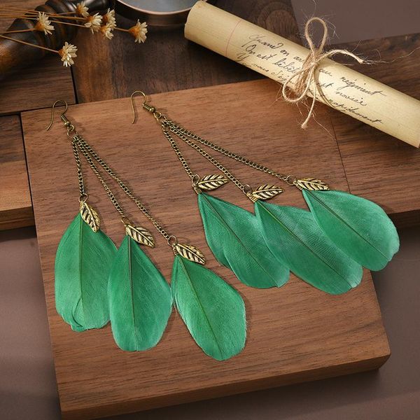 hoop & huggie creative fairy long-style chain tassel feather earrings women's street po ethnic style leaf alloy, Golden;silver
hoop & huggie creative fairy long-style chain tassel feather earrings women's street po ethnic style leaf alloy, Golden;silver