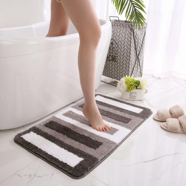 bath mats simple striped microfiber mat absorbent and quick-drying foot super soft flocking rug tpr non-slip entrance 21
bath mats simple striped microfiber mat absorbent and quick-drying foot super soft flocking rug tpr non-slip entrance 21