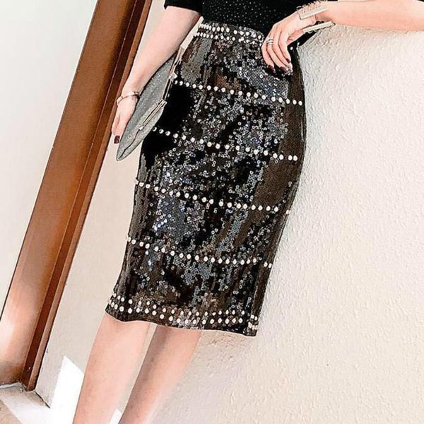 skirts knee length sequined shirts women bling rivet skirt woman sequins pencil, Black
skirts knee length sequined shirts women bling rivet skirt woman sequins pencil, Black