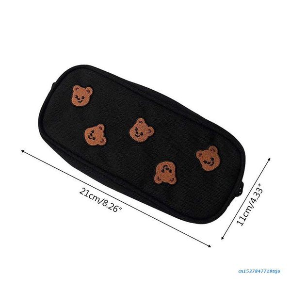 refills 583d kawaii bear embroidery canvas pencil bag pen case kids gift cosmetic stationery pouch office school supplies, Black;red
refills 583d kawaii bear embroidery canvas pencil bag pen case kids gift cosmetic stationery pouch office school supplies, Black;red