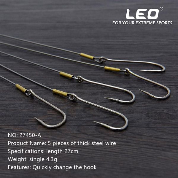10/5pcs quick-change sea fishing hook with steel wire line for large fierce fish accessories hooks
10/5pcs quick-change sea fishing hook with steel wire line for large fierce fish accessories hooks