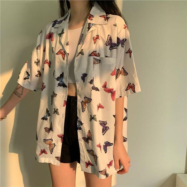 women's blouses & shirts butterfly short-sleeved shirt women korean chiffon harajuku loose plus size clothing trend vintage hip-hop str, White
women's blouses & shirts butterfly short-sleeved shirt women korean chiffon harajuku loose plus size clothing trend vintage hip-hop str, White