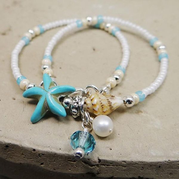 anklets fashion simple foot ornaments shell anklet starfish beads women vintage sandal chain jewelry, Red;blue
anklets fashion simple foot ornaments shell anklet starfish beads women vintage sandal chain jewelry, Red;blue