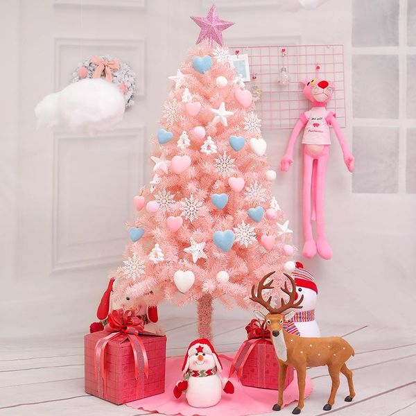 christmas decorations 2022 year 1.2m pink large merry tree party gifts for home with led lights baby
