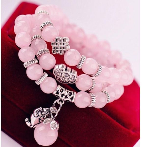 beaded, strands natural pink crystal beaded bracelet 8mm blue chalcedony women men lover lucky handmade jewelry, Black
beaded, strands natural pink crystal beaded bracelet 8mm blue chalcedony women men lover lucky handmade jewelry, Black