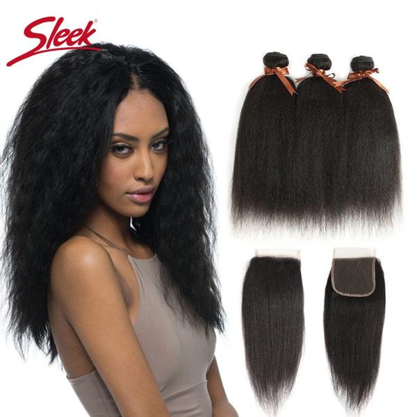 human hair bulks sleek remy peruvian yaki straight 3 bundles with closure natural color weave extension for, Black
human hair bulks sleek remy peruvian yaki straight 3 bundles with closure natural color weave extension for, Black