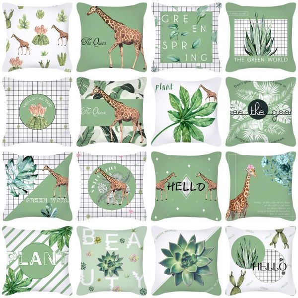cushion/decorative pillow nordic green stripped plant printed case giraffe animals cover for home sofa decorative cushion covers
cushion/decorative pillow nordic green stripped plant printed case giraffe animals cover for home sofa decorative cushion covers
