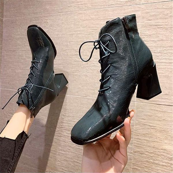 boots 2021 autumn and winter women's high heel short patent leather fashion square toe quality female, Black
boots 2021 autumn and winter women's high heel short patent leather fashion square toe quality female, Black