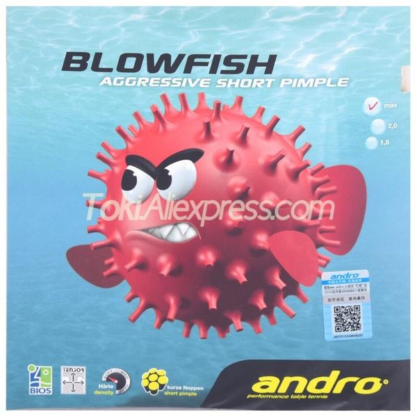 andro blowfish table tennis rubber pips-out original blow fish pong sponge short pips raquets
andro blowfish table tennis rubber pips-out original blow fish pong sponge short pips raquets