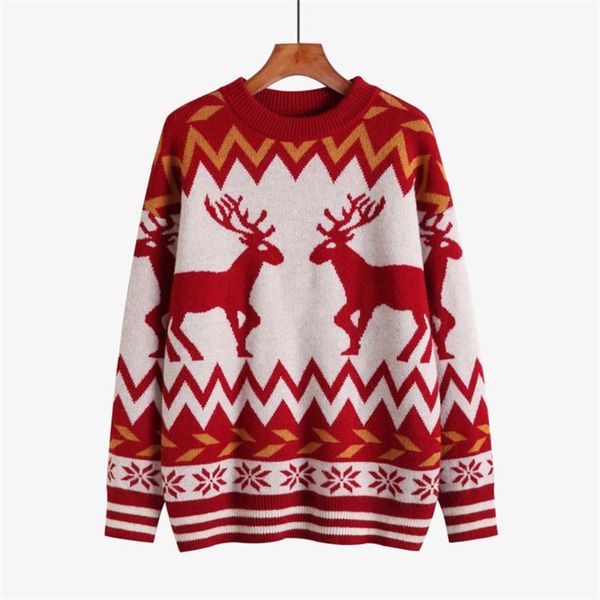 women's sweaters deer knit christmas sweater o-neck stripe pullovers long sleeve knitwear casual winter loose red, White;black
women's sweaters deer knit christmas sweater o-neck stripe pullovers long sleeve knitwear casual winter loose red, White;black