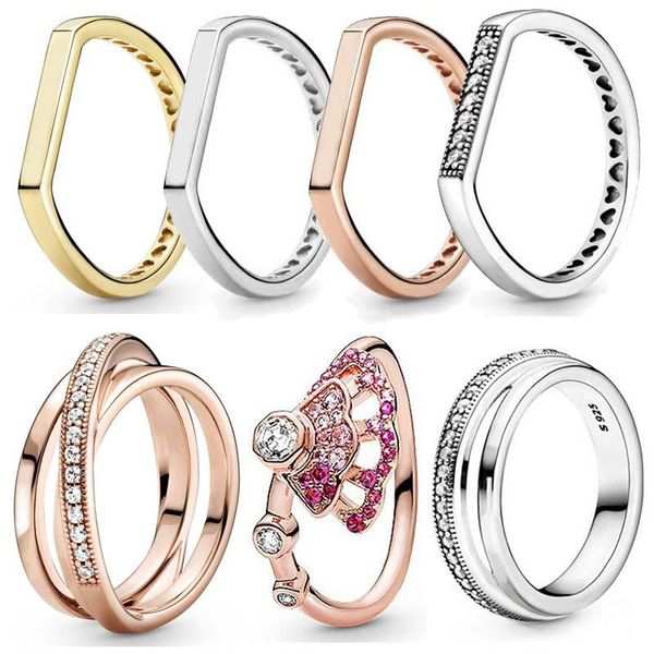 cluster rings 925 sterling silver ring 1:1 rose pink fan crossover pave triple band signature bar stacking diy jewelry, Golden;silver
cluster rings 925 sterling silver ring 1:1 rose pink fan crossover pave triple band signature bar stacking diy jewelry, Golden;silver