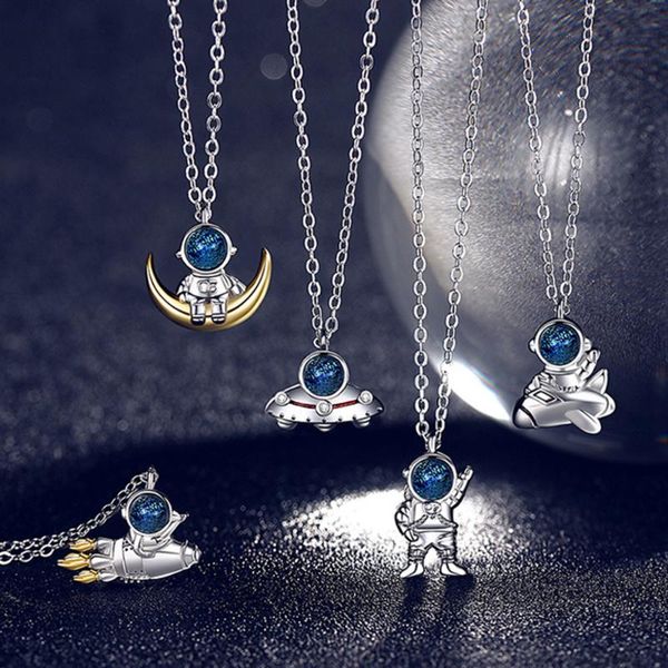 pendant necklaces space astronaut choker moon sweater chain simple hip-hop necklace for women trendy cool style jewelry accessories, Silver
pendant necklaces space astronaut choker moon sweater chain simple hip-hop necklace for women trendy cool style jewelry accessories, Silver