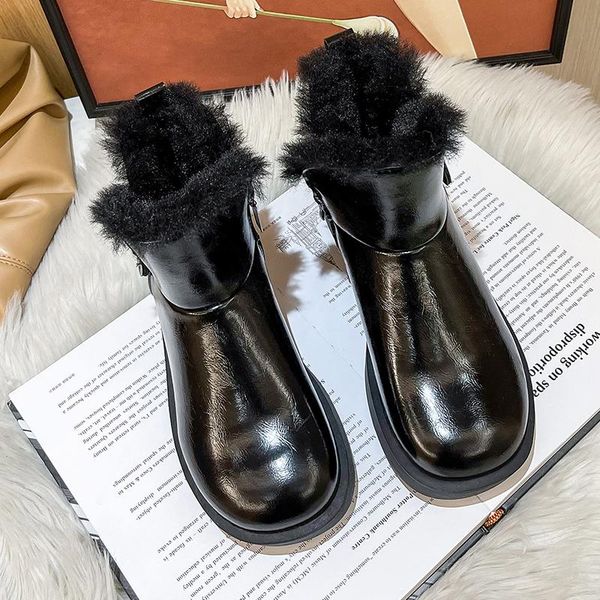 boots fashion women warm fur snow gothic 2021 winter thick bottom shoes lady platform plush short combat ankle, Black
boots fashion women warm fur snow gothic 2021 winter thick bottom shoes lady platform plush short combat ankle, Black