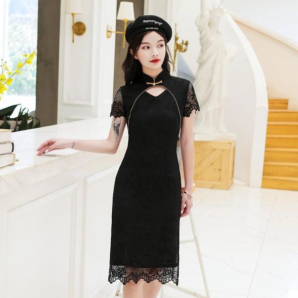 ethnic clothing tight chinese traditional dress short slim black lace qipao vintage button summer cheongsam evenning party vestidos gow, Red
ethnic clothing tight chinese traditional dress short slim black lace qipao vintage button summer cheongsam evenning party vestidos gow, Red