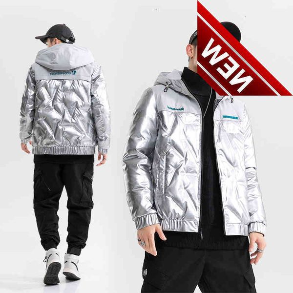 white duck down coat with hood for men winter clothes 2021 fashion trends teens patchwork warm fluffy puffer jacket, Black
white duck down coat with hood for men winter clothes 2021 fashion trends teens patchwork warm fluffy puffer jacket, Black