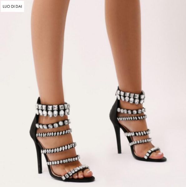 women glitter party shoes diamand stud faux suede sandals wedding rhinestone open toe crystal, Black
women glitter party shoes diamand stud faux suede sandals wedding rhinestone open toe crystal, Black