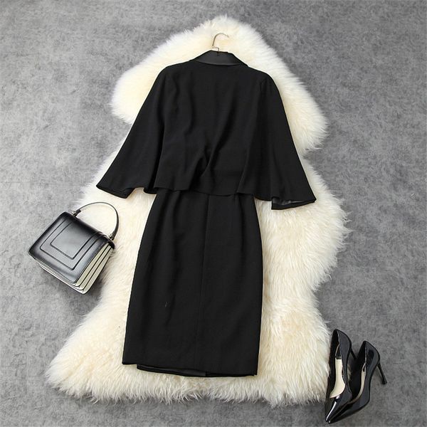 two piece dress elegant lady autumn runway winter designers quilt-inlaid thin office dress black with belt qal7, White
two piece dress elegant lady autumn runway winter designers quilt-inlaid thin office dress black with belt qal7, White