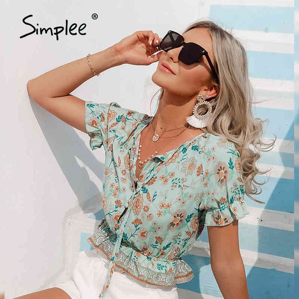 retro floral print button woman summer elastic sleeve lace up short blouse holiday vacation fashion 210414, White
retro floral print button woman summer elastic sleeve lace up short blouse holiday vacation fashion 210414, White