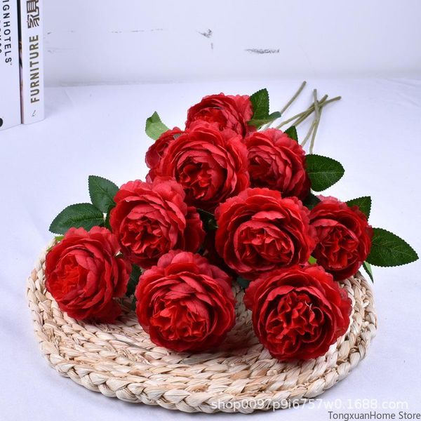 4pcs european 3-head peony artificial flower wedding home decoration silk auditorium layout arrangement decorative flowers & wreaths
4pcs european 3-head peony artificial flower wedding home decoration silk auditorium layout arrangement decorative flowers & wreaths