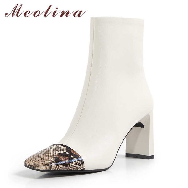 meotina snake print genuine leather high heel mid calf boots women shoes square toe chunky heels zipper ladies boots white 40 210608, Black
meotina snake print genuine leather high heel mid calf boots women shoes square toe chunky heels zipper ladies boots white 40 210608, Black