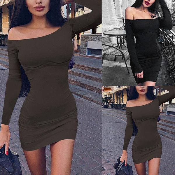 off shoulder long sleeve bodycon mini dress women autumn winter party club outfits clothes casual dresses, Black;gray
off shoulder long sleeve bodycon mini dress women autumn winter party club outfits clothes casual dresses, Black;gray