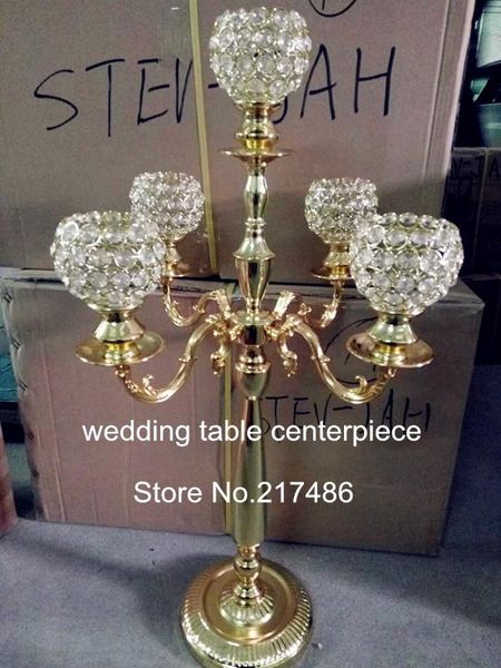 party decoration selling 5 arm gold acrylic candelabra centerpiece candle holder with crystal ball
party decoration selling 5 arm gold acrylic candelabra centerpiece candle holder with crystal ball