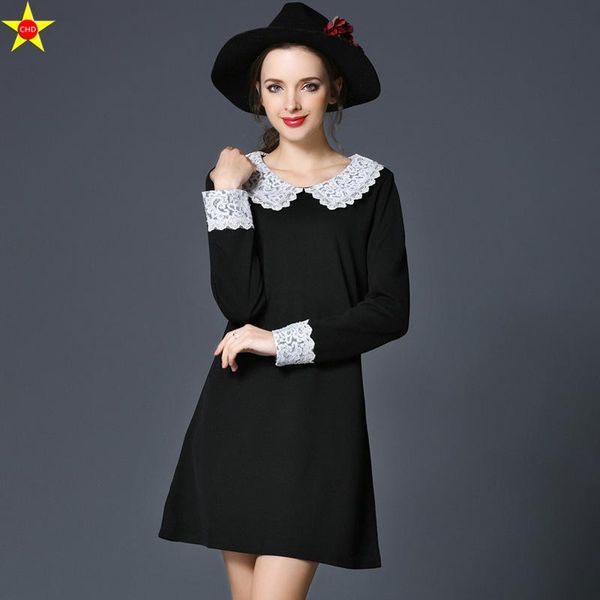 casual dresses -5xl plus size women 2021 autumn fashion lace patchwork slim dress full sleeve high-end elegant, Black;gray
casual dresses -5xl plus size women 2021 autumn fashion lace patchwork slim dress full sleeve high-end elegant, Black;gray