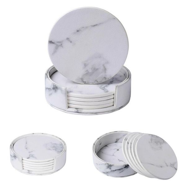 leather marble drink coffee cup mat easy to clean placemats round tea pad table holder for home mats & pads
leather marble drink coffee cup mat easy to clean placemats round tea pad table holder for home mats & pads