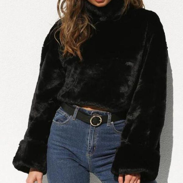 women's sweaters turtleneck sweater for women loose casual solid long sleeve plush pullover fashion warm winter streetwear, White;black
women's sweaters turtleneck sweater for women loose casual solid long sleeve plush pullover fashion warm winter streetwear, White;black