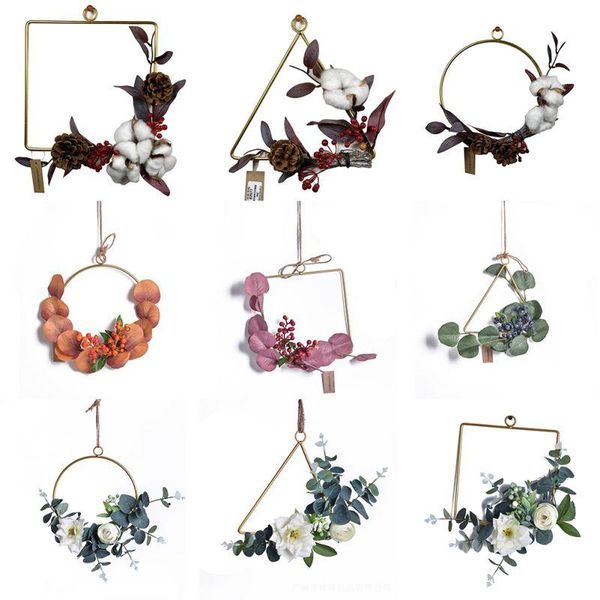 decorative flowers & wreaths geometric metal wreath rope wall decoration set home simulation green plant hanging ring ornament
decorative flowers & wreaths geometric metal wreath rope wall decoration set home simulation green plant hanging ring ornament