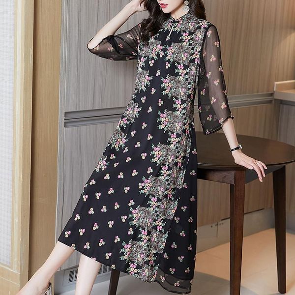 fashion women dresses summer 2021 high-end temperament silk dress loose mulberry floral casual, Black;gray
fashion women dresses summer 2021 high-end temperament silk dress loose mulberry floral casual, Black;gray