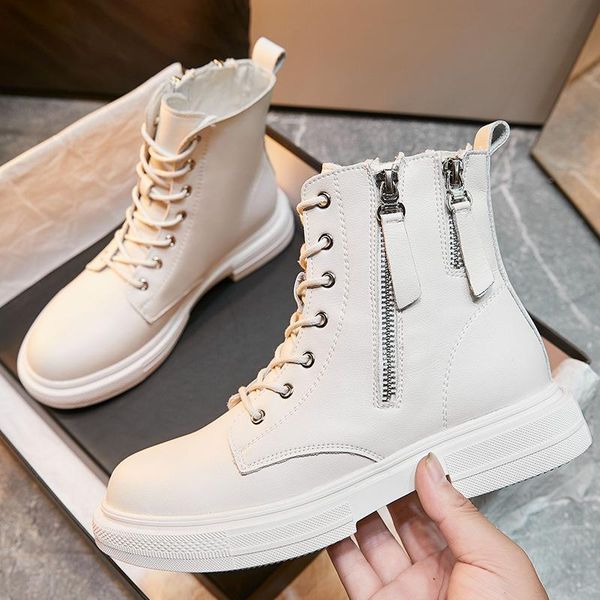 boots winter 2021 british style thick soled women's leather short autumn casual mid tube side zipper, Black
boots winter 2021 british style thick soled women's leather short autumn casual mid tube side zipper, Black