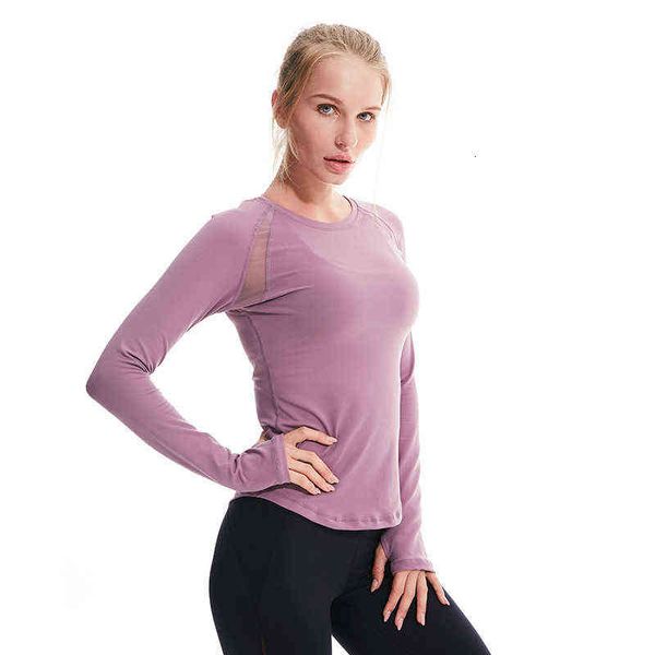 women's t-shirt long sleeve yoga mh stitching high elastic tights with thumb hol running fitns cloth, White
women's t-shirt long sleeve yoga mh stitching high elastic tights with thumb hol running fitns cloth, White