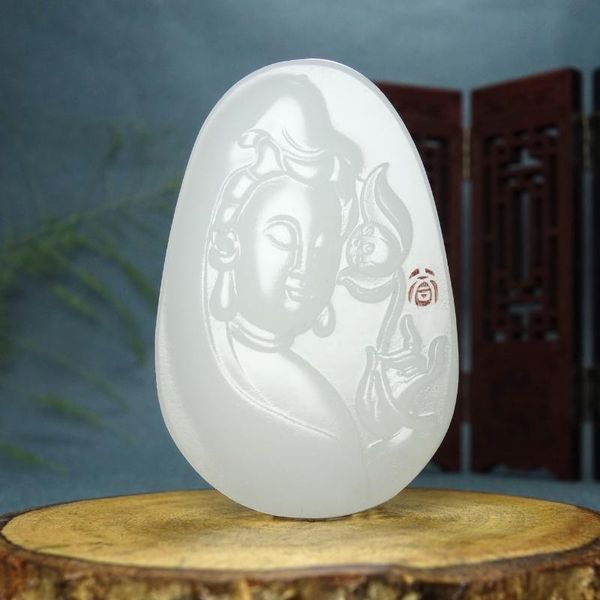 chains natural xinjiang white jade lotus guanyin pendant male necklaces choker necklace, Silver
chains natural xinjiang white jade lotus guanyin pendant male necklaces choker necklace, Silver