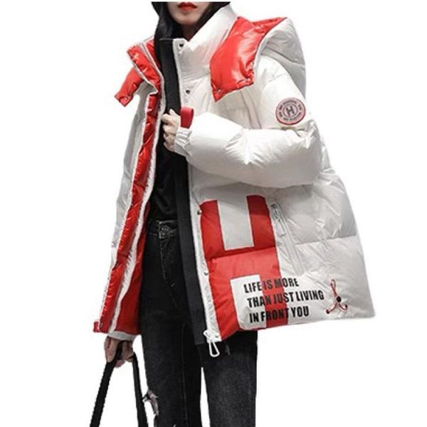 women's down & parkas winter white duck women jacket fashion large size letter warm hooded high quality, Black
women's down & parkas winter white duck women jacket fashion large size letter warm hooded high quality, Black