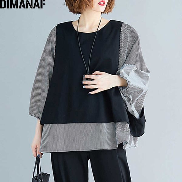 plus size women blouse shirts autumn oversize casual lady tunic batwing sleeve loose female clothes spliced striped 210531, White
plus size women blouse shirts autumn oversize casual lady tunic batwing sleeve loose female clothes spliced striped 210531, White